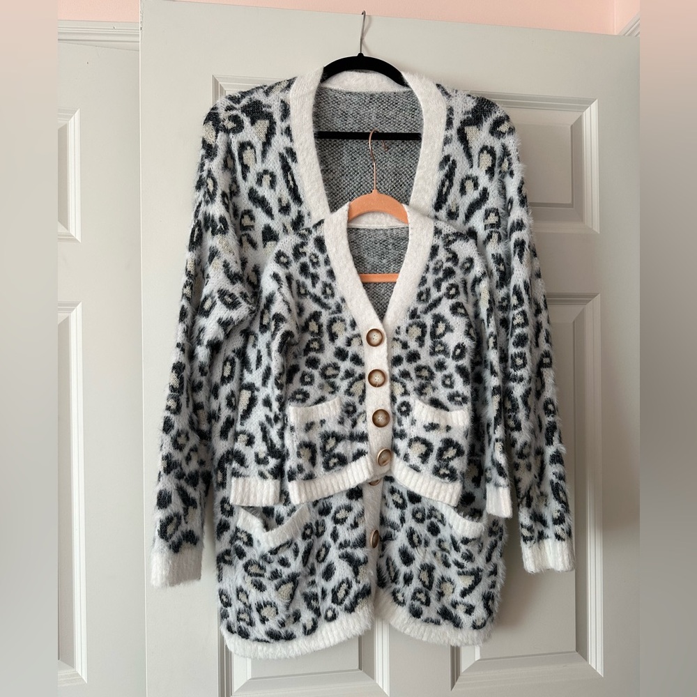 Leopard Print Mommy and Me Sweater Set